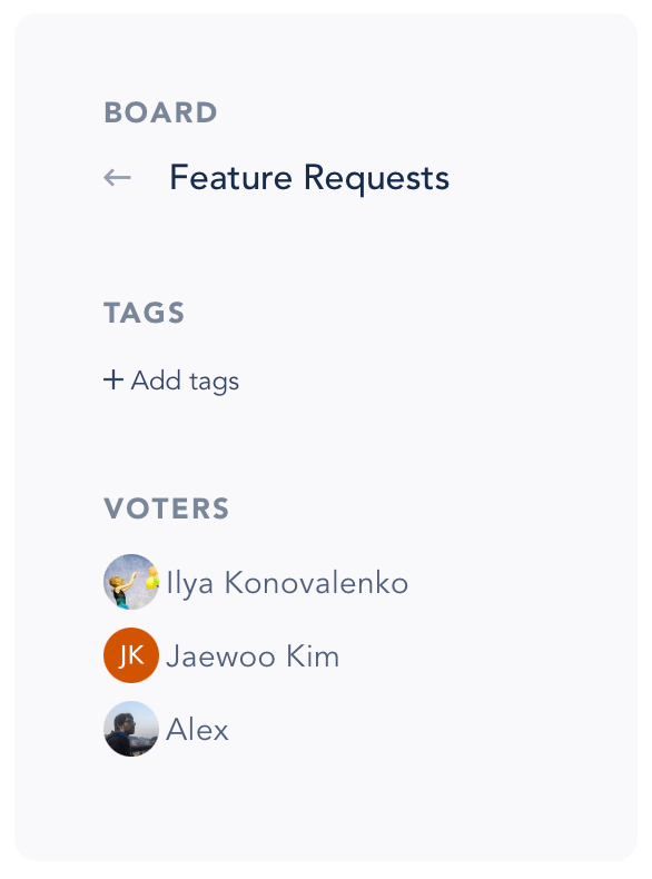 feature voting admin view