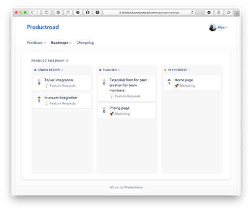 Productroad Roadmap