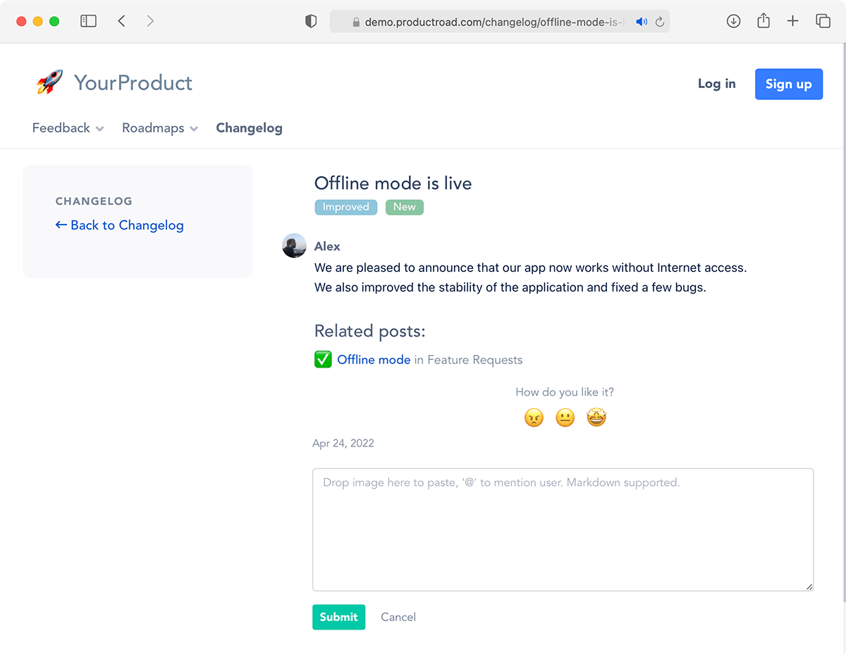 Customer Feedback Management Tool - Productroad