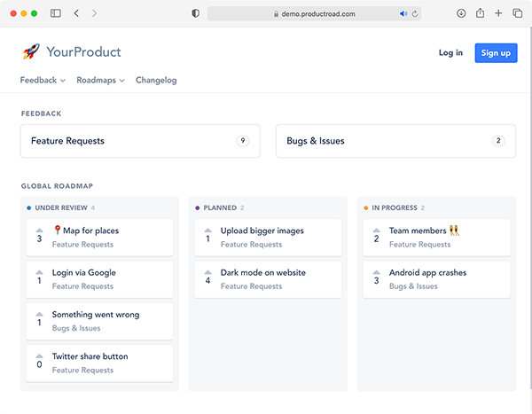 Productroad Roadmap